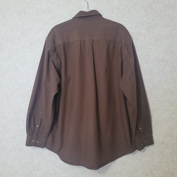 Brown Carhartt Shirt Mens Long Sleeve Size XL - Picture 5 of 15